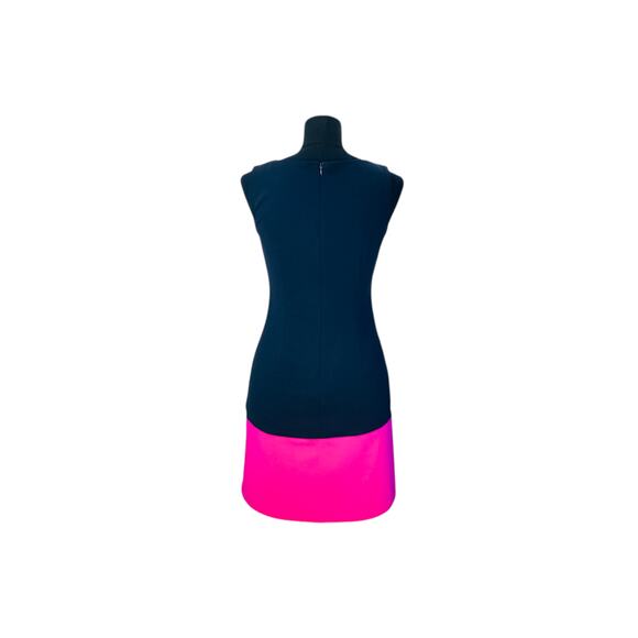 Banana Republic Navy & Hot Pink Colorblock Sheath Dress - Size 00P - Picture 7 of 12